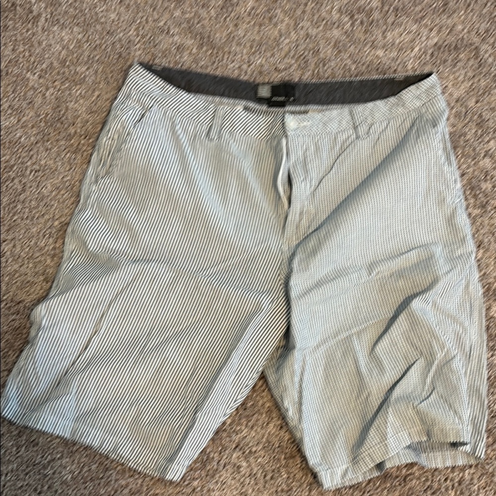 Men's Striped Blue Beach Shorts